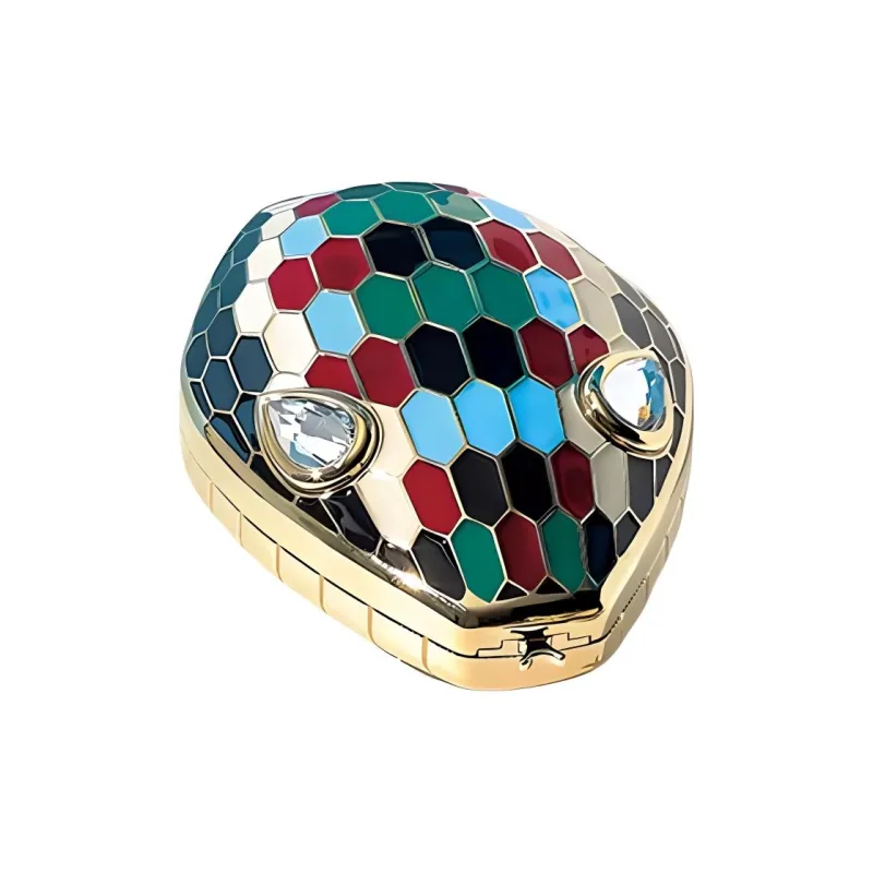 BVLGARI Mary Katrantzou X BVLGARI Brass Snake Material Evening Party Bag Handbag Clutch Women's Multicolor-2