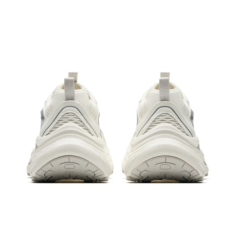 Anta Anti-Slip Wear-Resistant Low-Top Casual Shoes Women's Ivory White Silver-3