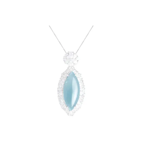 Clear Snow Ice Glutinous Jadeite Necklaces Women's