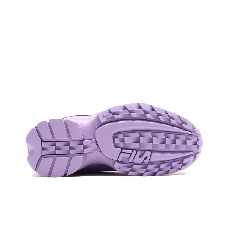 FILA Disruptor Anti Slip Wear Resistant Low Top Casual Shoes Women's Purple-4