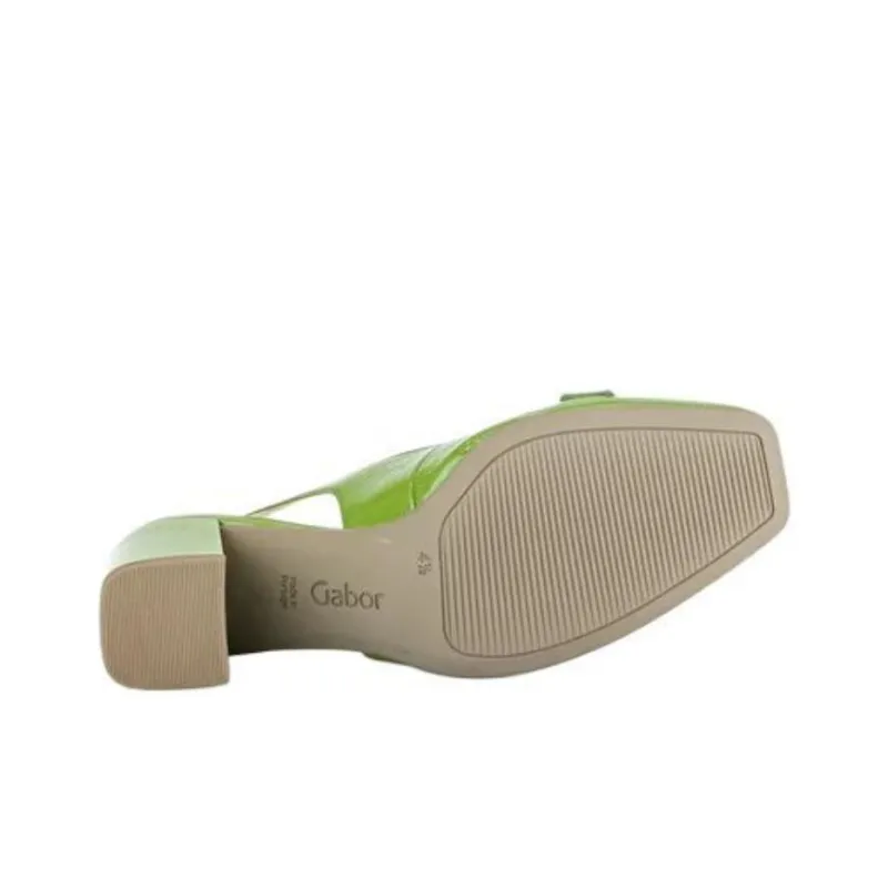 Gabor Fashion Chunky Heel High Heels 6.5cm Women's Green-5