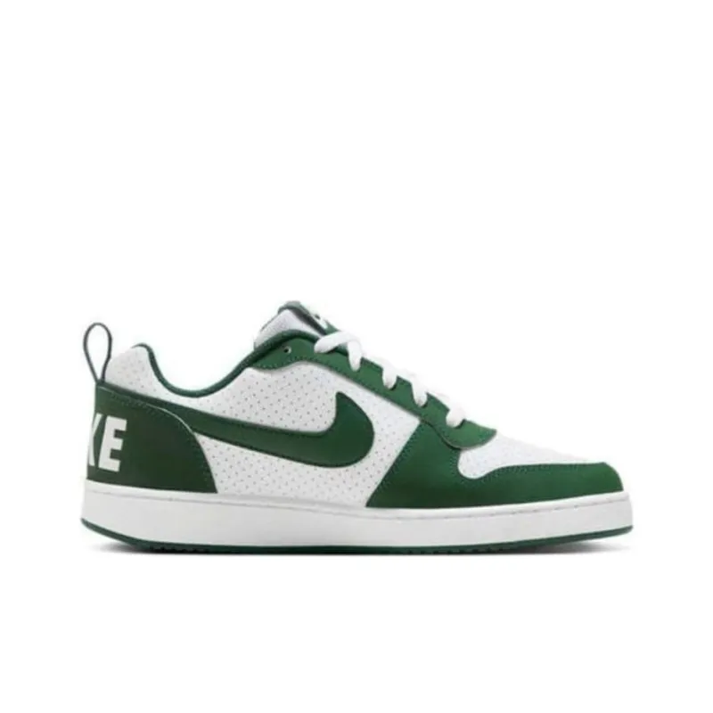 Nike Court Borough Anti Slip Wear Resistant Low Top Skateboard Shoes Men's White Green-1