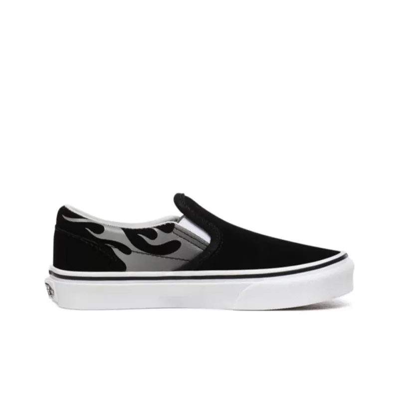 Vans Low Top Kids' Skateboarding Shoes Black Gray Teenagers-1