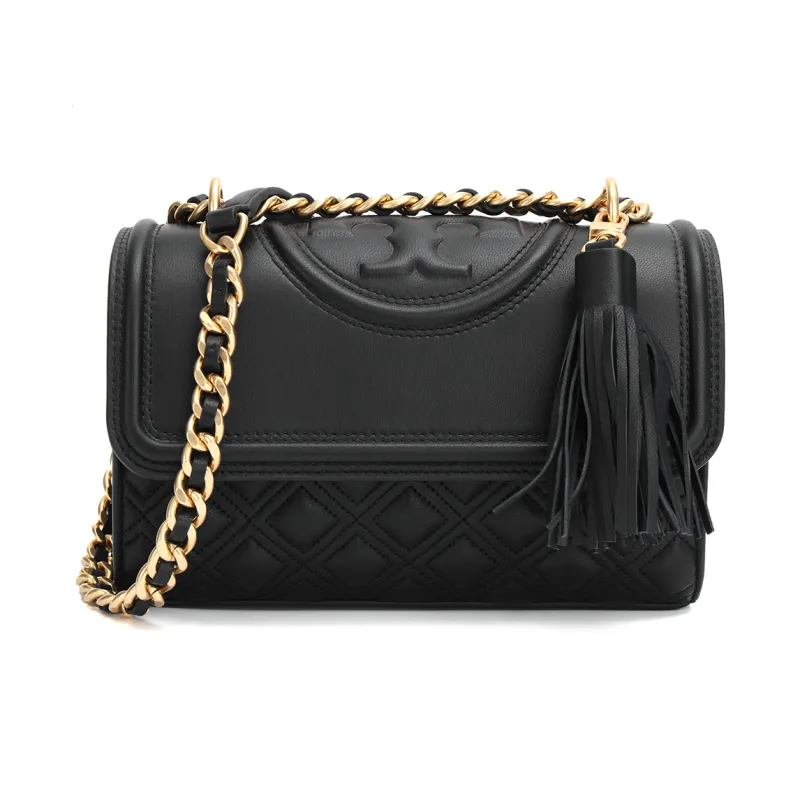 TORY BURCH Fleming Small Convertible Shoulder Bag Black-0