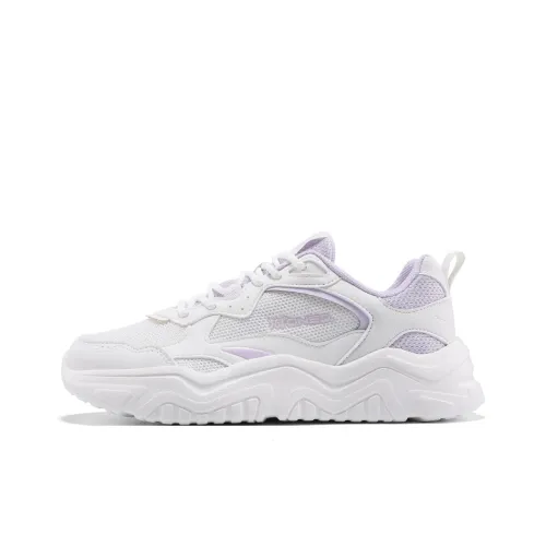 361° Cushioned Slip Resistant Abrasion Resistant Low Top Chunky Sneakers Women's White Purple