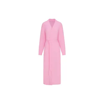 SKIMS Valentine's Day Collection SS25 SOFT LOUNGE LONG ROBE Pajama Robe Women's BUBBLE GUM/Bubble Gum
