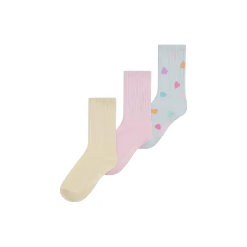 SKIMS Valentine's Day Collection SS25 SPORT CREW SOCK Mid Calf Socks Women's 3 Pack BUTTER MULTI/Butter Multi
