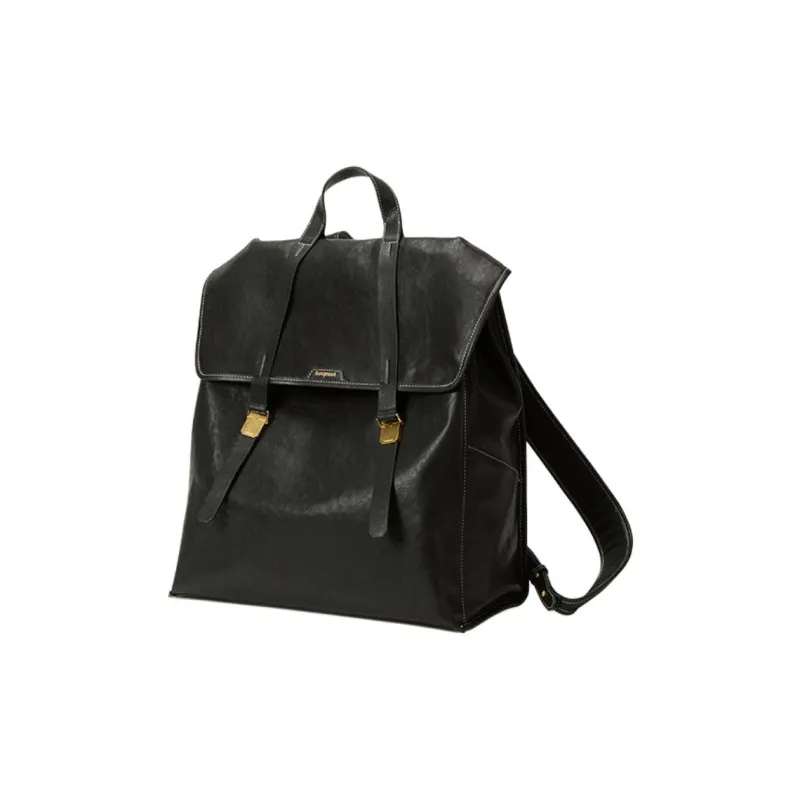 Songmont Vegetable Tanned Cow Leather Backpack Tubas Unisex Sandalwood Brown/Smoky Ink Black-1