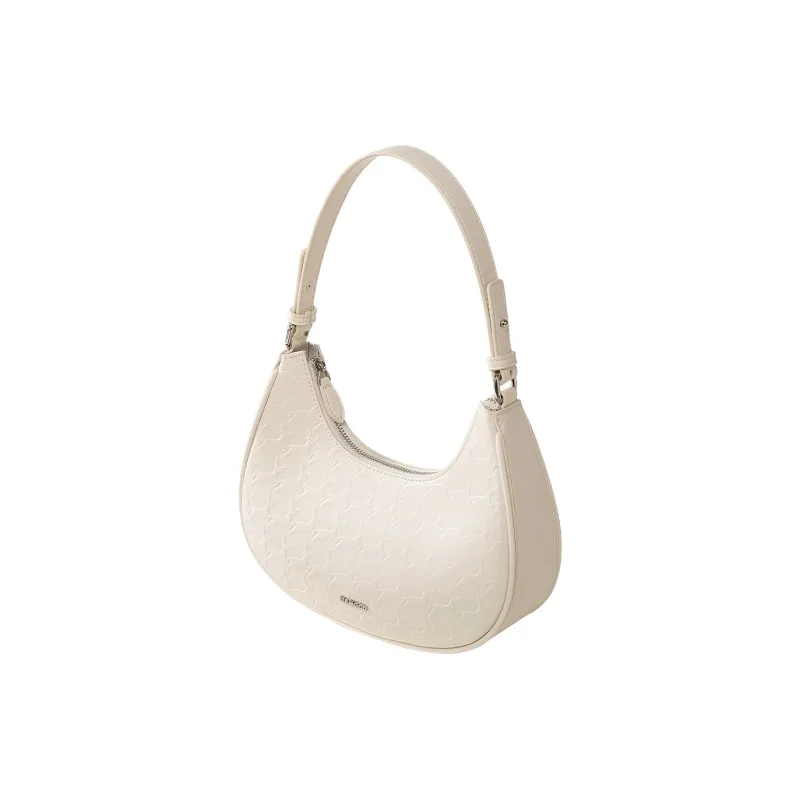 Miao Di Cow Leather Handbag, Shoulder Bag, Crossbody Bag Regular Women's Milkshake White-5