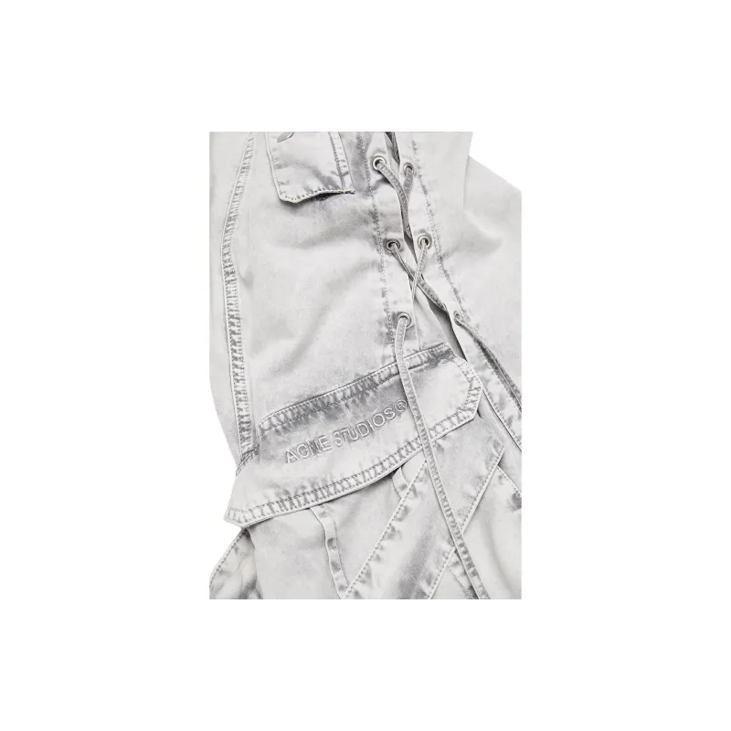 Acne Studios Cargo Twill Trousers 'Dusty White'-4