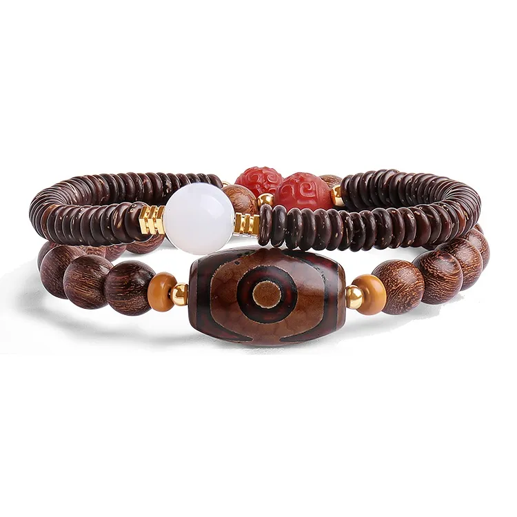 MUSHENGYUAN Golden Sandalwood Bracelets Unisex-0