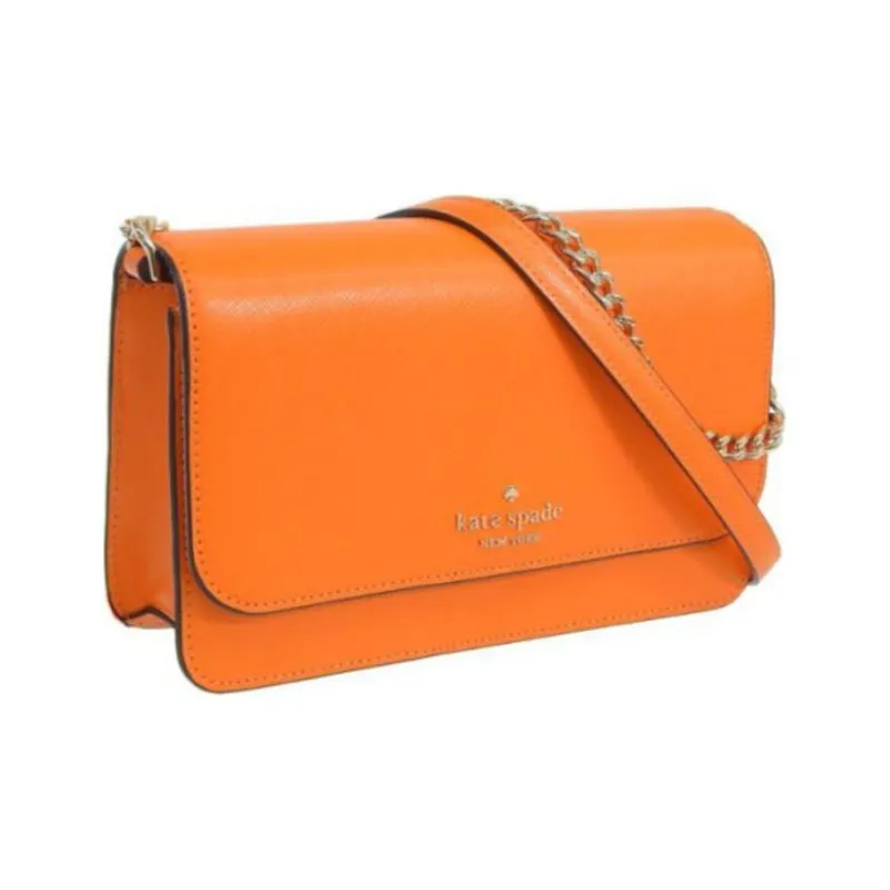 Kate Spade Leather Shoulder Bag, Crossbody Bag Women's Ginger Yellow-1