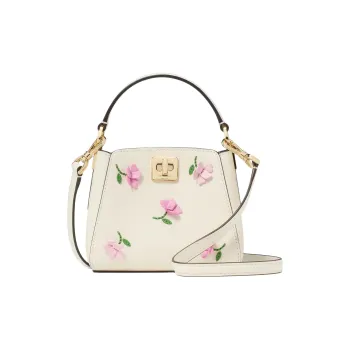 Kate Spade Grained Leather Shoulder Bag Crossbody Bag Handbag Mini Women's Ecru