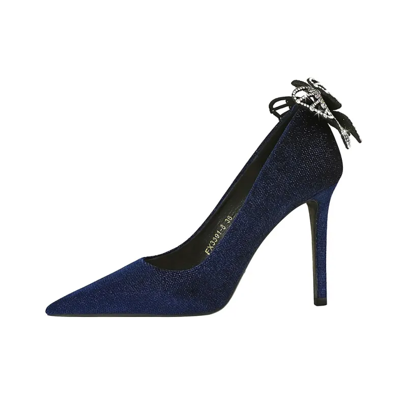 QITUMAUL Slim Heel High Heels 10cm Women's-9