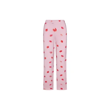 SKIMS Valentine's Day Collection SS25 SLEEP STRAIGHT LEG PANT Pajama Pants Women's Cherry Blossom Lipstick