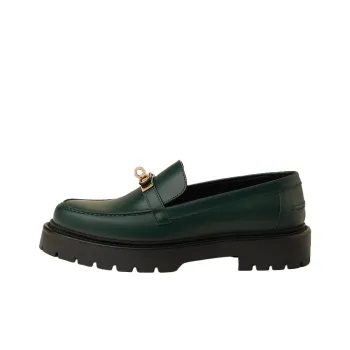 HERMES Icone Loafers 3cm Women's Green