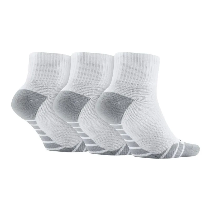 Nike Mid Calf Socks Unisex 3 Pack Gray White-1