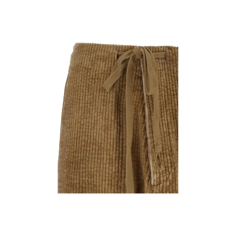 UMA WANG Drawstring Corduroy Trousers-5