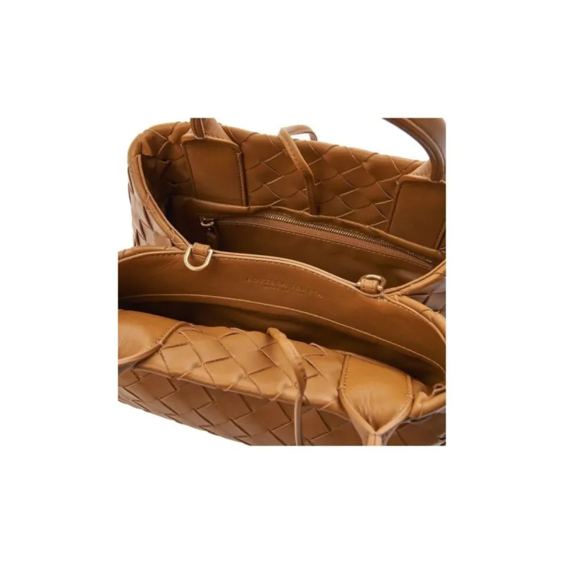 Bottega Veneta Nappa Leather Tote Bag, Shopping Bag, Shoulder Bag, Crossbody Bag, Handbag Women's Camel-6