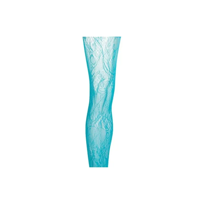 GUCCI Thigh High Lace Pattern Socks 'Bright Blue'-5