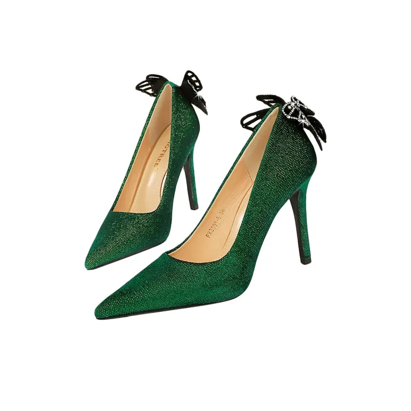 QITUMAUL Slim Heel High Heels 10cm Women's-5