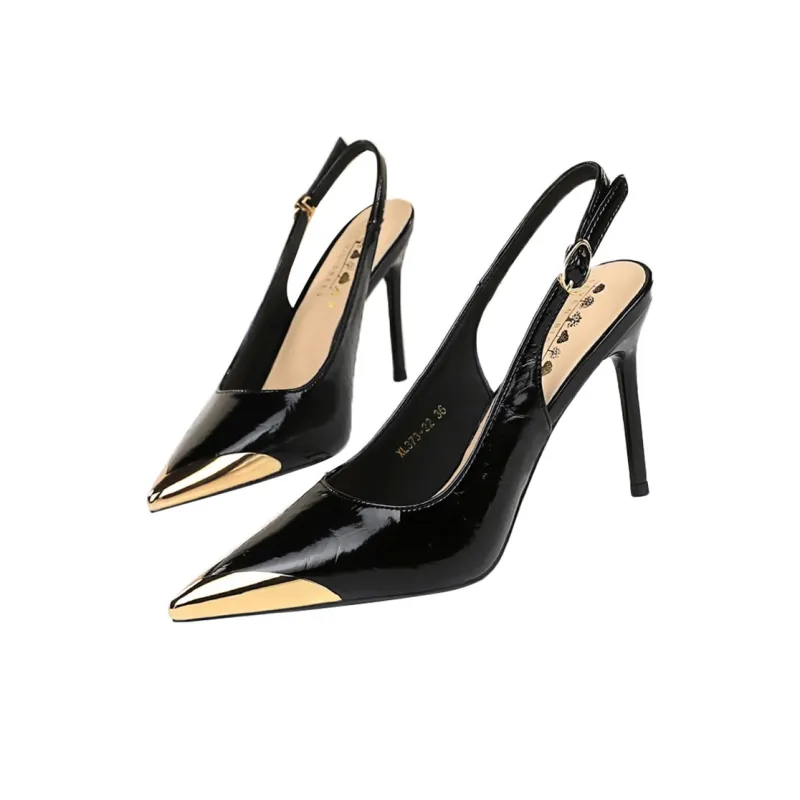 QITUMAUL Slim Heel High Heels 9.5cm Women's-2