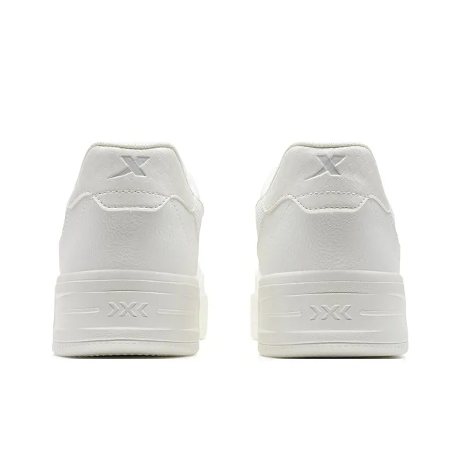 XTEP Air Force One Lightweight Wear-Resistant And Slip-Resistant Low-Top Skateboard Shoes Men's White Gray-4