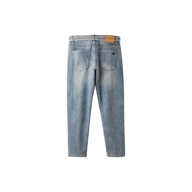HLA Jeans Men Blue Gray Denim Gradient Light A6-1