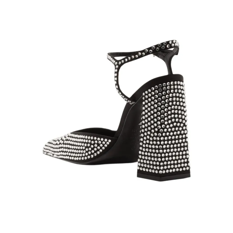 Schutz Jaycie Spool Heel High Heels 10.8cm Women's Black-3