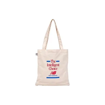 New Balance Graphic Canvas Tote Bag Shopping Bag Shoulder Bags Unisex Beige & Red