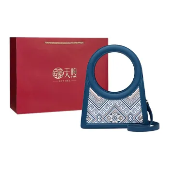 Pmsi Split Cow Leather With Fabric Portable Crossbody Bag, Shoulder Bag Small Size Women's Blue Green