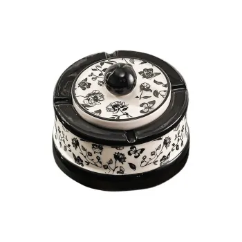 Meter Ceramic Ashtrays Black White