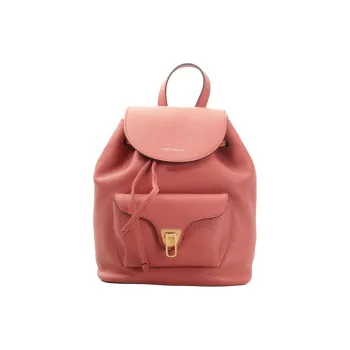 COCCINELLE Beat Calfskin Backpack Women's Pink