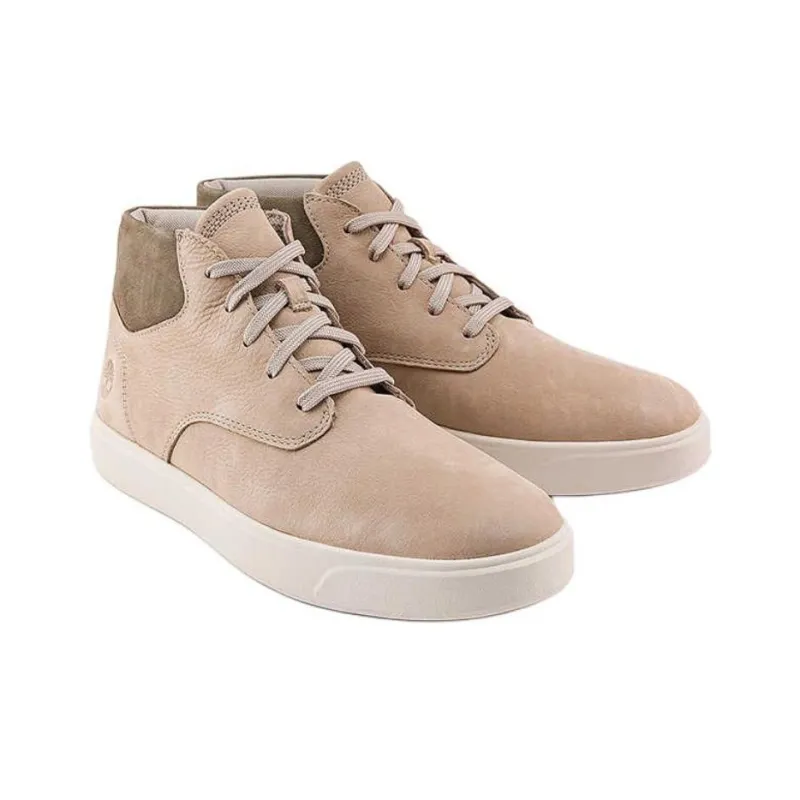 Timberland Anti Slip Wear Resistant Mid Top Skateboard Shoes Men's Light Taupe-2