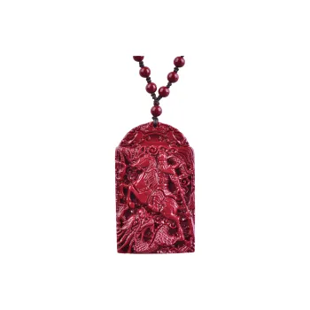 Stone On The Line Cinnabar Jade Pendants Unisex