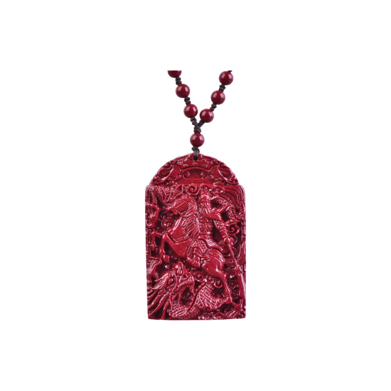 Stone On The Line Cinnabar Jade Pendants Unisex-0