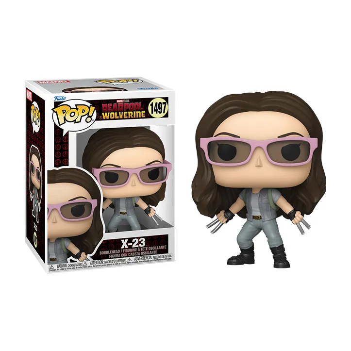 Funko Deadpool 3 Deadpool And The Wolverine's X 23 With Sunglasses Chibi Figures-2