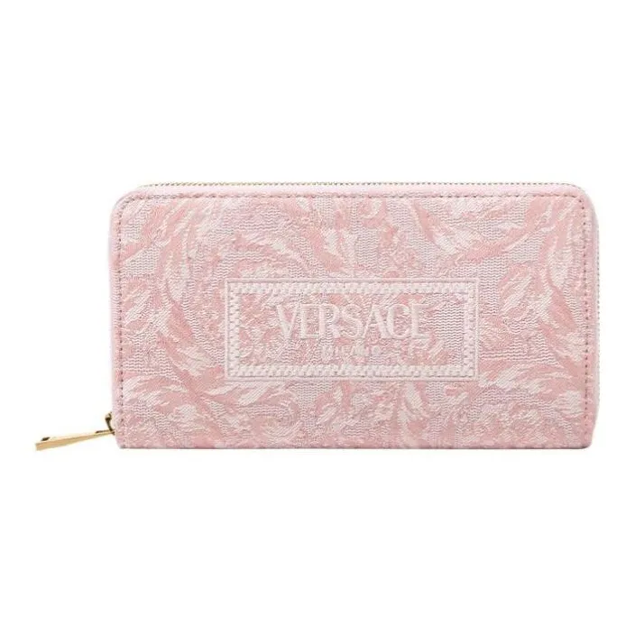 FANSIZHE Barocco Canvas Wallet Women's Pink-0