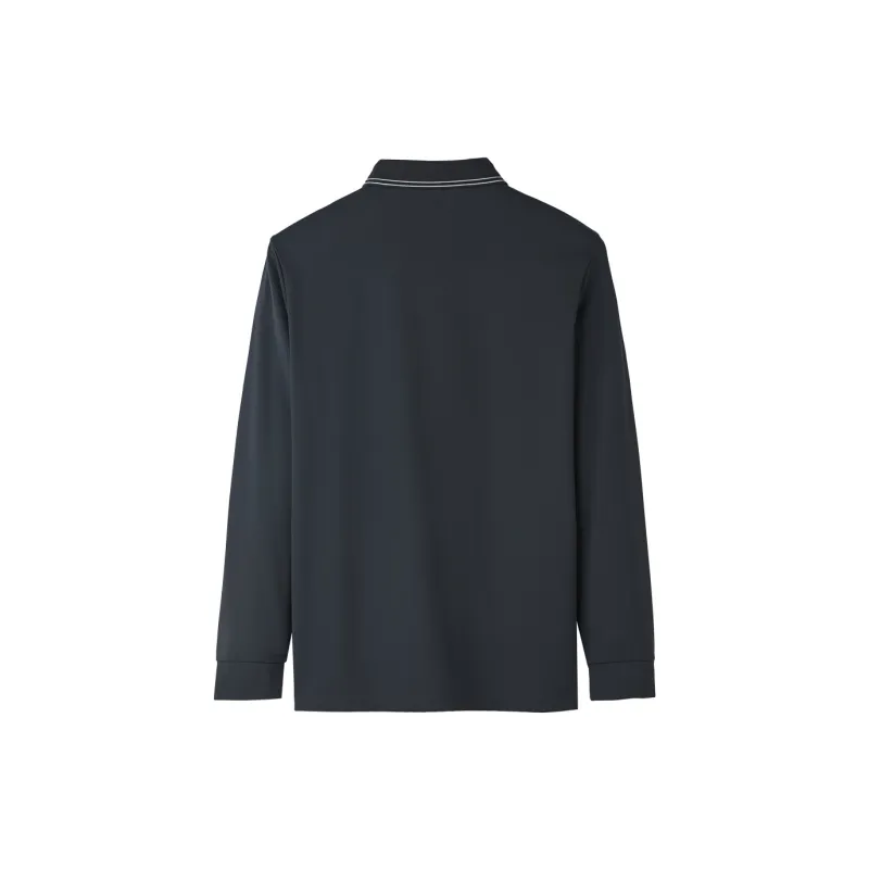 HLA Co authored Series By Artists Polo Shirt Men's Navy Blue-1
