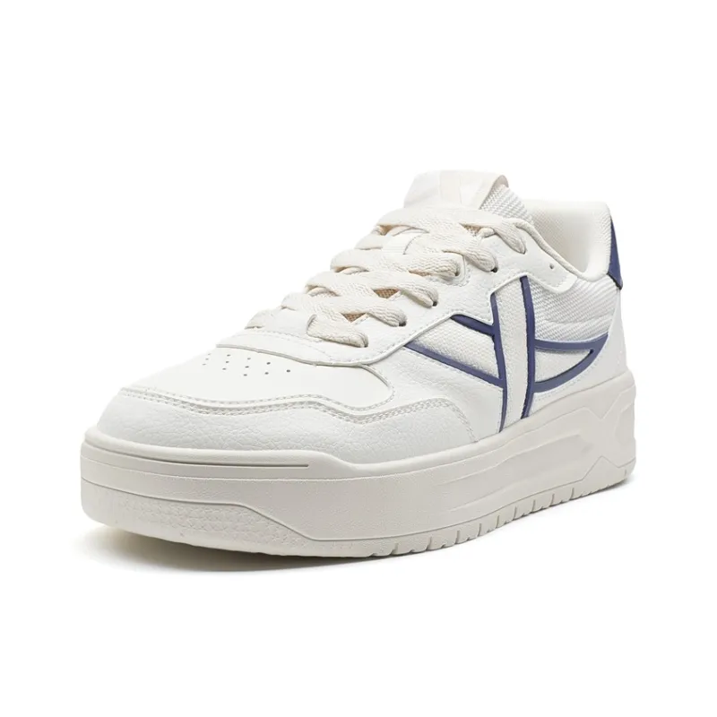 XTEP Air Force One Coverage Anti-Slip And Wear-Resistant Low-Top Skateboard Shoes Men's Sail White With Smoky Purple-1