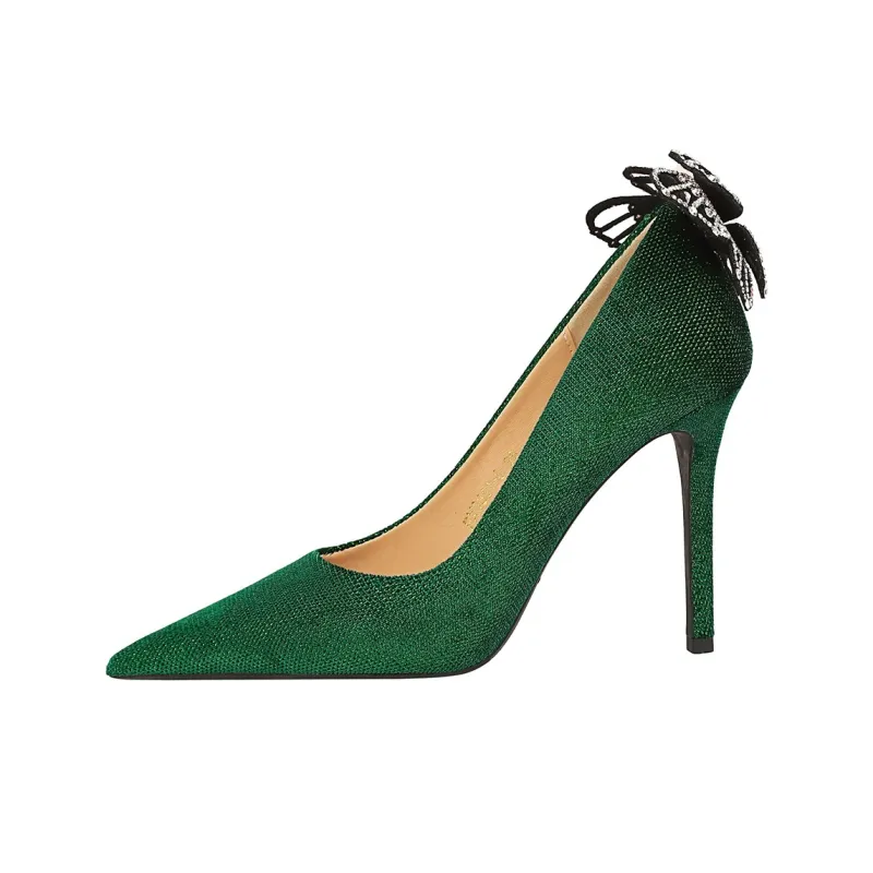 QITUMAUL Slim Heel High Heels 10cm Women's-3