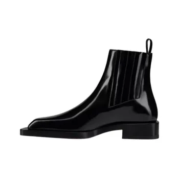 CL LUBOTING CARACA BOOT FLAT Short Chelsea Boots Men's Black