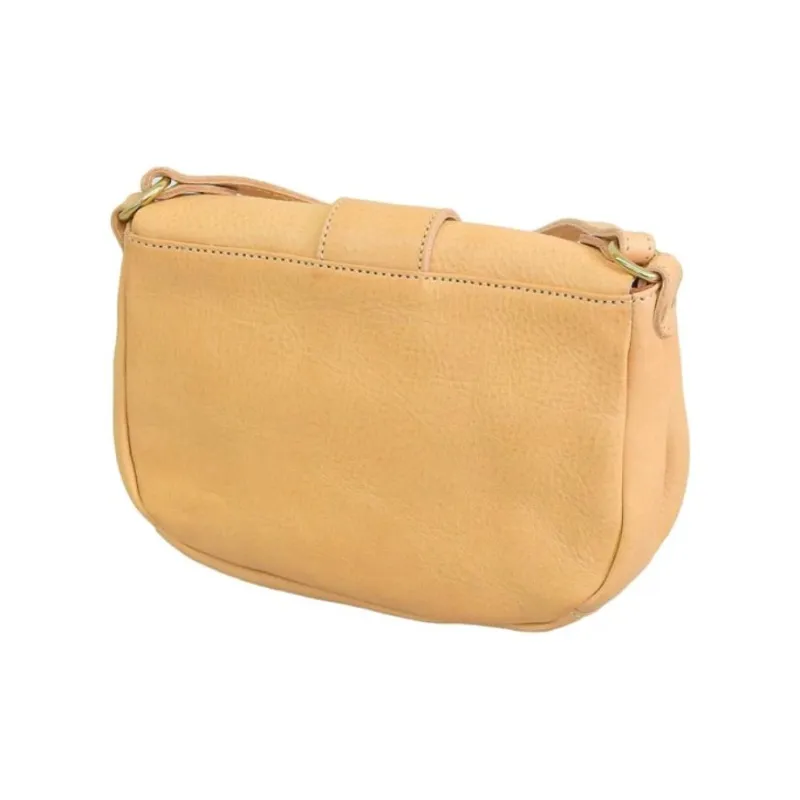Il Bisonte Leather Crossbody Bag, Shoulder Bag Women's Beige-3