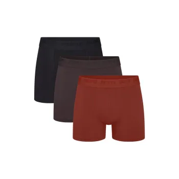 SKIMS Valentine's Day Collection SS25 MENS 3' BOXER BRIEF 3-PACK Underpants Men's 3 Pack Rust Multi/Rusty Multicolor