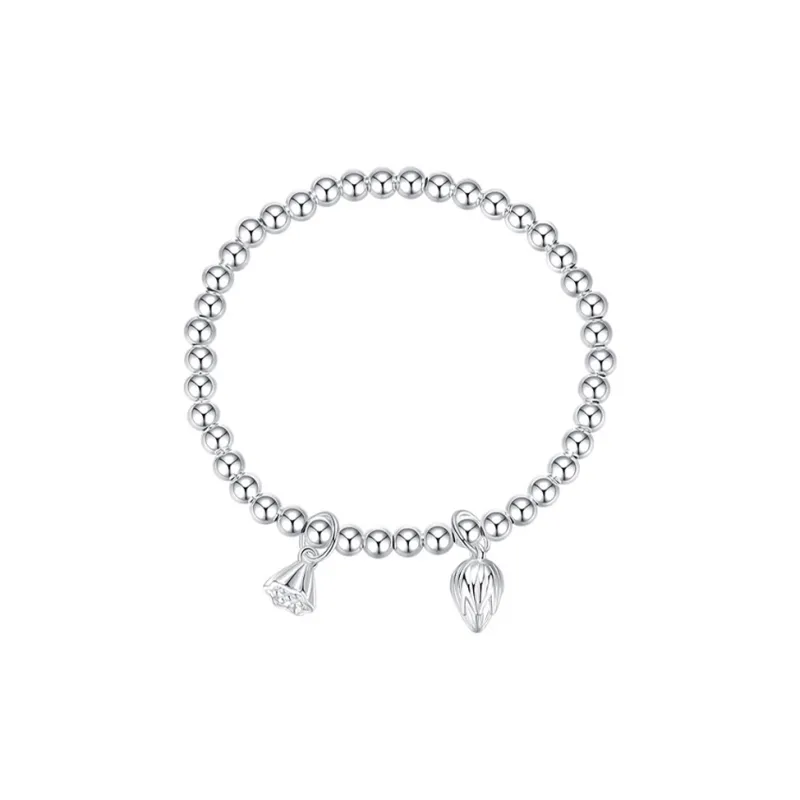 Lao Feng Xiang S999 Fine Silver Pure Silver Bracelets Women's-4