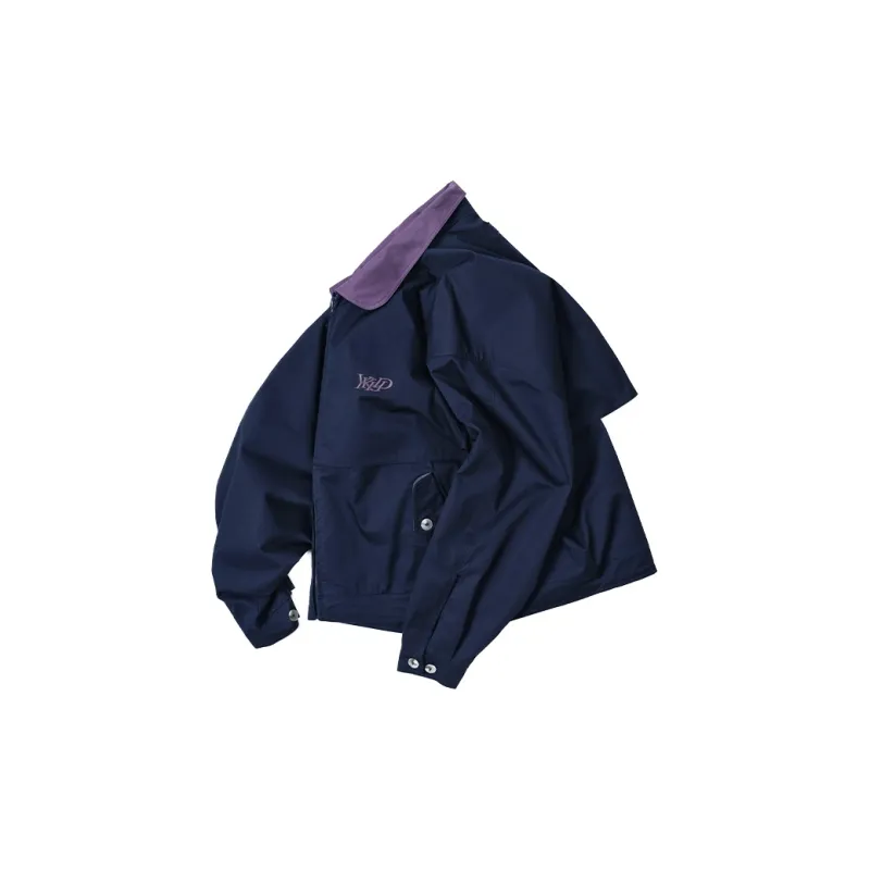 YKHD Jackets Coats Unisex Navy Blue-2