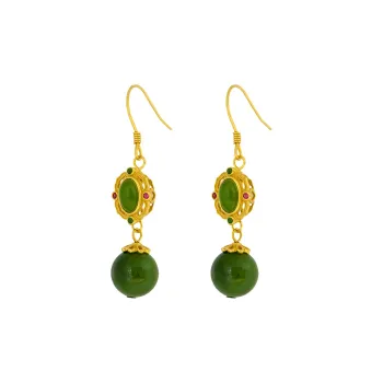 HENGTAIZHUBAO Earrings Jasper Women's