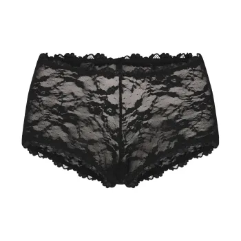 SKIMS Valentine's Day Collection SS25 STRETCH LACE BOY SHORT Boxer Shorts Women's 1 Pack SOOT/Smoke Gray