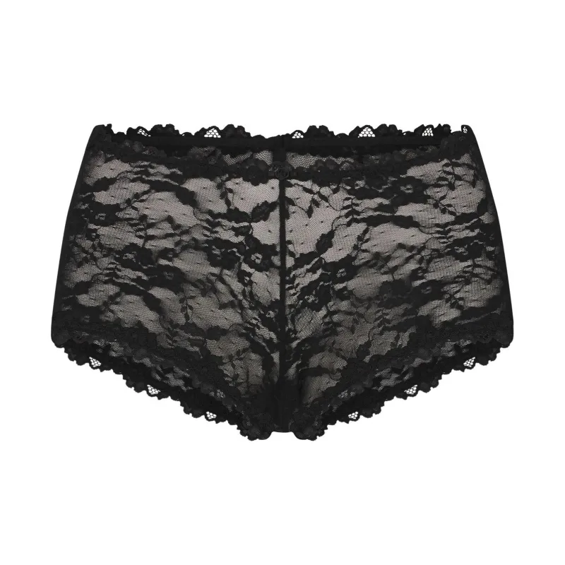 SKIMS Valentine's Day Collection SS25 STRETCH LACE BOY SHORT Boxer Shorts Women's 1 Pack SOOT/Smoke Gray-0