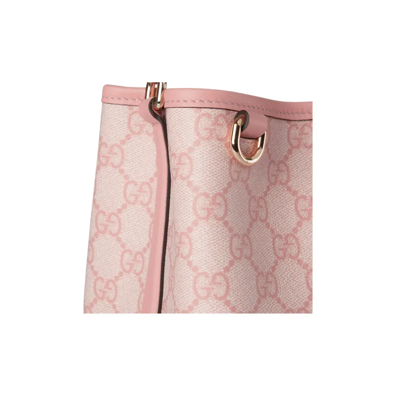 GUCCI Leather Bucket Bag Handbag Mini Women's Light Pink-6